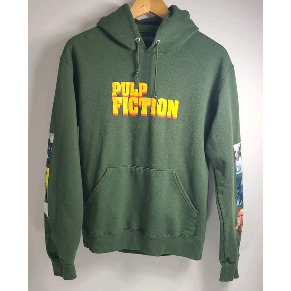 Pulp Fiction Hoodie 2019 Miramax Movie Promo Green Size S Graphic Sweatshirt GUC - Picture 2 of 8